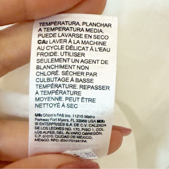 Chicos Boho embroidered beaded peasant blouse size 3 - Picture 10 of 11